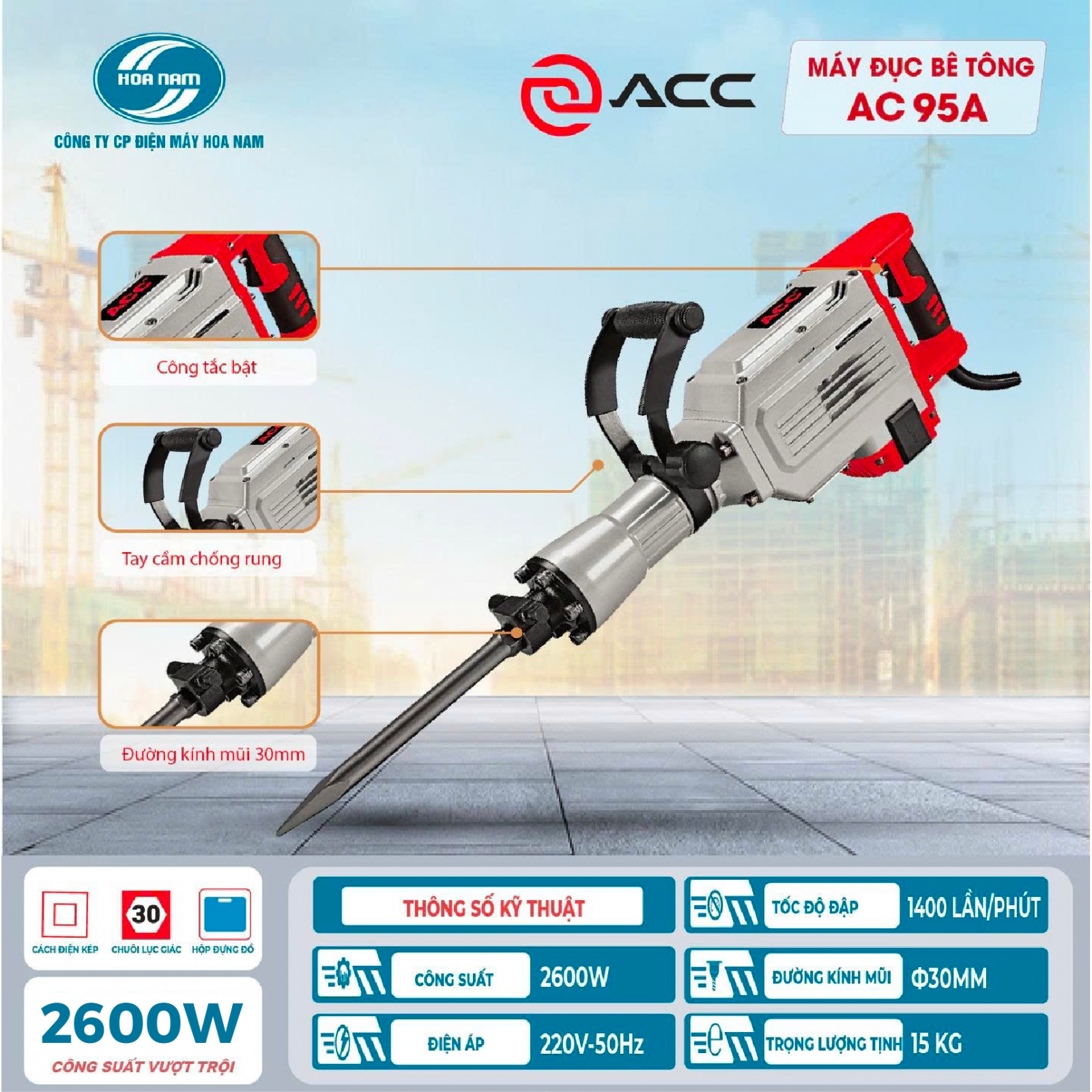 Máy đục bê tông AC95A